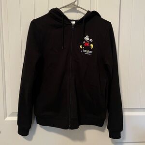 Black Disneyland Zip-Up Hoodie